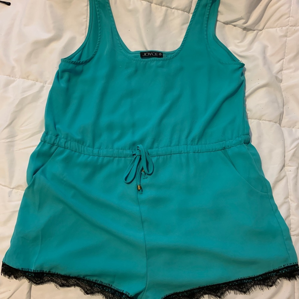 Romper with lace detail